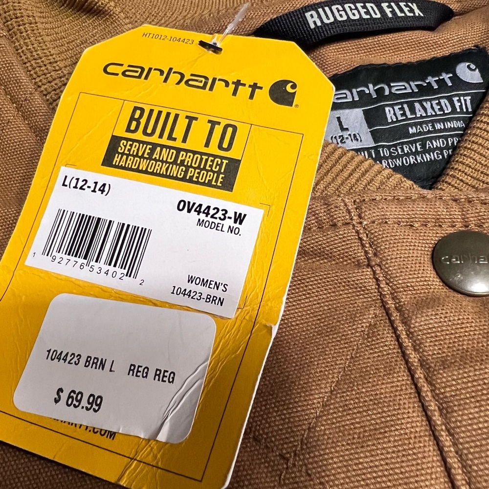 NWT Carhartt Tan Rugged Flex Women’s Vest Size L - Picture 2 of 5